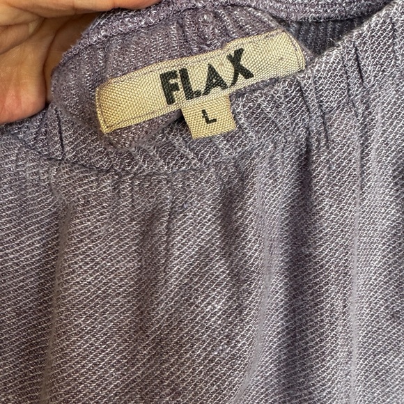 FLAX Linen Wide Leg Crop Pants Size L Comfort - Picture 3 of 13